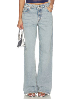 SER.O.YA - Keria Women's High-Waist Straight-Leg Jeans Blue