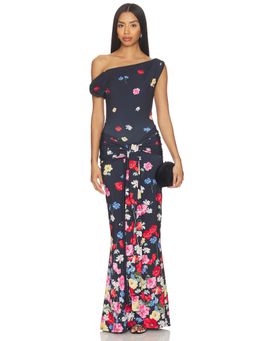 Show Me Your Mumu - Winona Women's Floral One-Shoulder Wrap Maxi Dress Multi-Color