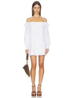 Show Me Your Mumu - Meadow Women's Off-Shoulder Ruffled Mini Dress Cream