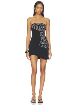 Significant Other - Vhari Women's Strapless Self Design Mini Dress Black