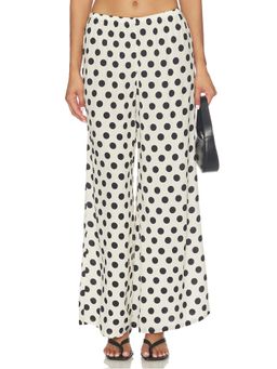 Simon Miller - Nella Crepe Women's Wide-Leg Palazzo Pants Macadamia & Black