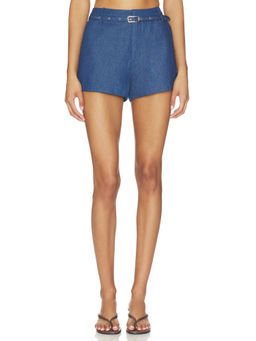 Sovere - Quinn Women's Belted Denim Shorts Blue