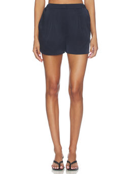 Susana Monaco - Satin Boxer Women's Lightweight Side Pocket Shorts Midnight