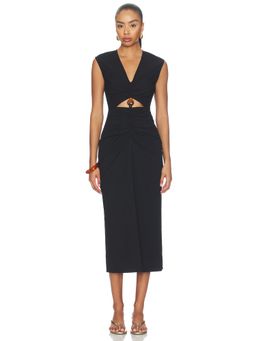 Veronica Beard - Marisabel Women's Cut-Out Beaded Midi Dress Black