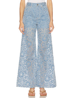 Veronica Beard - Taylor Women's High Rise Wide Leg Jeans Blue