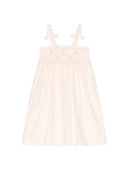 Wild Wawa - Athena Women's Smocked Tie-Strap A-Line Midi Dress Pink