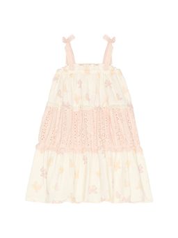 Wild Wawa - Amber Women's Tie-Strap Eyelet Maxi Dress Off White