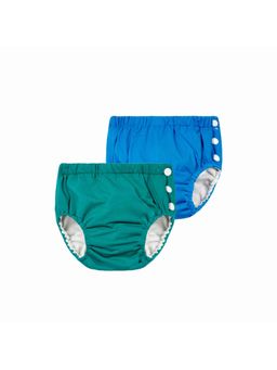 Chinmay Kids - Blue-Teal Reusable Swimwear Diaper for Unisex (Set of 2)