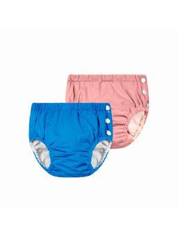 Chinmay Kids - Pink-Blue Reusable Swimwear Diaper for Unisex (Set of 2)