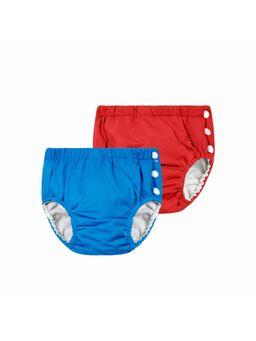 Chinmay Kids - Red-Blue Reusable Swimwear Diaper for Unisex (Set of 2)