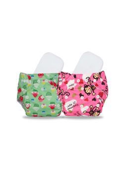 Chinmay Kids - Multi-Color Printed Reusable, Washable and Adjustable Cloth Diaper (Set of 2)