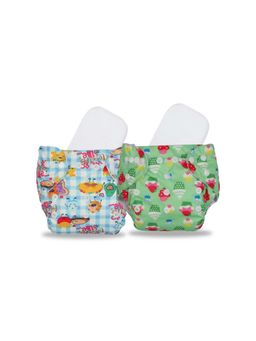 Chinmay Kids - Multi-Color Printed Reusable, Washable and Adjustable Cloth Diaper (Set of 2)