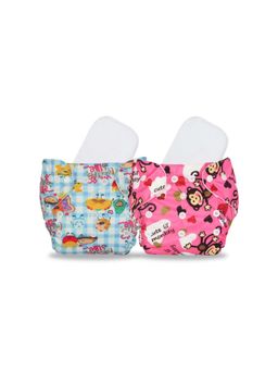 Chinmay Kids - Multi-Color Printed Reusable, Washable and Adjustable Cloth Diaper (Set of 2)
