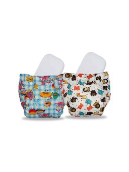 Chinmay Kids - Multi-Color Printed Reusable, Washable and Adjustable Cloth Diaper (Set of 2)