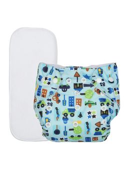 Chinmay Kids - Blue Prints Reusable, Washable and Adjustable Cloth Diaper