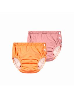 Chinmay Kids - Pink & Orange Reusable Swimwear Diaper for Unisex (Set of 2)