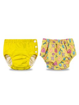 Chinmay Kids - Yellow Reusable Swimwear Diaper for Unisex (Set of 2)