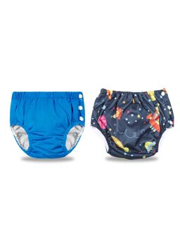 Chinmay Kids - Blue Reusable Swimwear Diaper for Unisex (Set of 2)