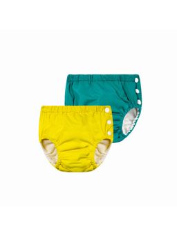 Chinmay Kids - Teal-Yellow Reusable Swimwear Diaper for Unisex (Set of 2)