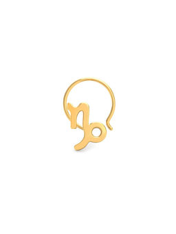 Candere by Kalyan Jewellers - Capricorn Zodiac 18K Yellow Gold Nosepin for Women