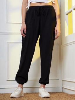 FITHUB - Women Loose Fit High-Rise Cargo Joggers