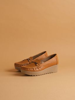 ERIDANI - Textured Tan Vitoria Loafers