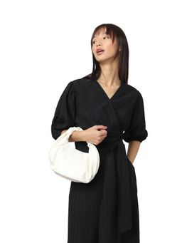 ONLY - Women Textured Black Top