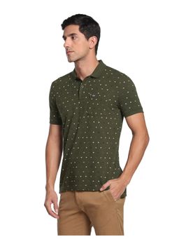 Arrow Sports - Green All Over Print Polo T-Shirt