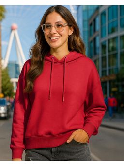 Bewakoof - Women's Salsa Red Oversized Hoodie