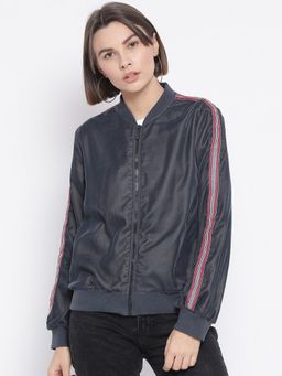 Oxolloxo - Diaz Side Detail Women's Charcoal Jacket