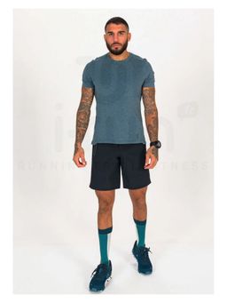 On - Men Black Polyester Blend Sports Shorts