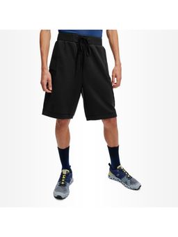On - Men Black Polyester Blend Sports Shorts