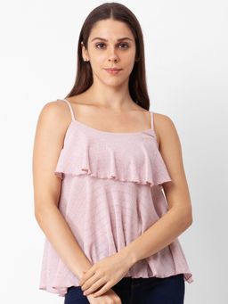Globus - Pink Strappy Layered Top