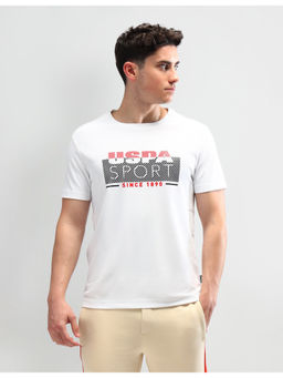 U.S. POLO ASSN. - Graphic White Half Sleeves Round Neck T-Shirt
