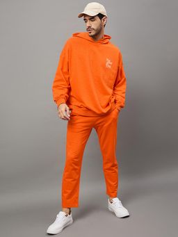 Club York - Orange Hooded Neck Sweatshirt