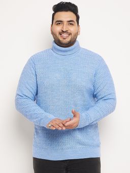Club York - Blue Ribbed Acrylic Pullover