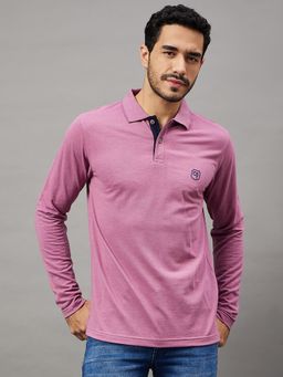 Club York - Lilac Solid Polo T-Shirt