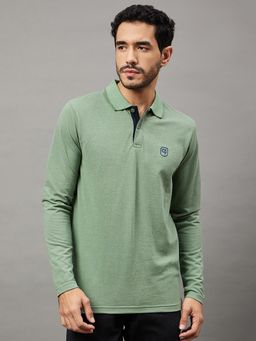Club York - Green Solid Polo T-Shirt