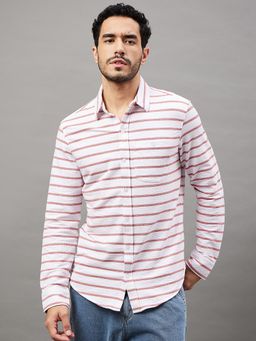 Club York - White Striped Plus Size Shirt