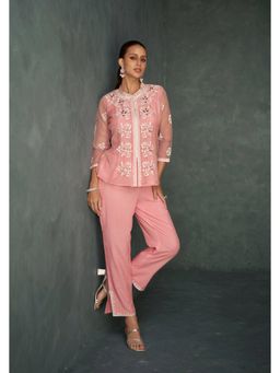 Autumnlane - Saba Salman Pink Embroidered Co-Ord (Set of 3)