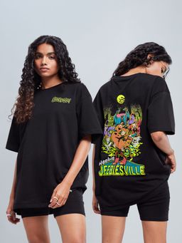The Souled Store - Scooby Doo Black Jeebiesville Boyfriend T-Shirt for Women