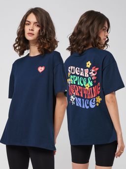 The Souled Store - Powerpuff Girls Spice Navy Women Oversized T-Shirt