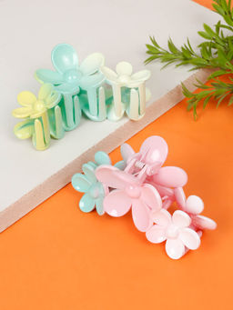 Stol'N - Floral Applique Hair Claw Clutchers (Pack Of 2) (3-12 Years)