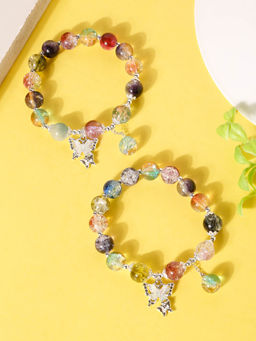 Stol'N - Butterfly Detailed Crystal Bracelets (Pack Of 2) (3-12 Years)