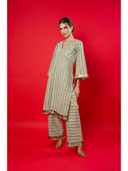Bakhiya Jaipur - Biba Cotton Stripes Kurta with Pant