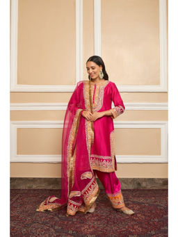 Sheetal Batra - Afsaana - Hotpink Short Kurta with Salwar and Dupatta