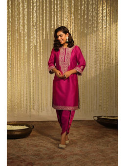 Sheetal Batra - Enisa - Rani Hotpink Kurta with Dhoti and Dupatta