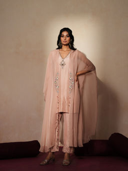 ISHA GUPTA TAYAL - Pink Gulabratna Kurta and Pant with Cape