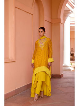 ISHA GUPTA TAYAL - Yellow Gulbaag Kurta and Pant with Dupatta