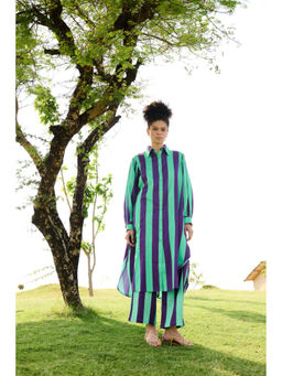 Raas Life - Purple Iris Stripes Tunic and Pant